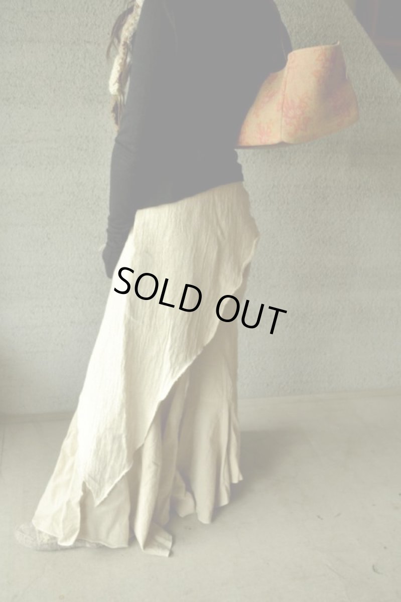 画像15: 10%OFF!! *＊Mサイズ抹茶１枚再入荷！ukA earth アシンメトリーヒラヒラパンツ- リネン×コットン - (15)