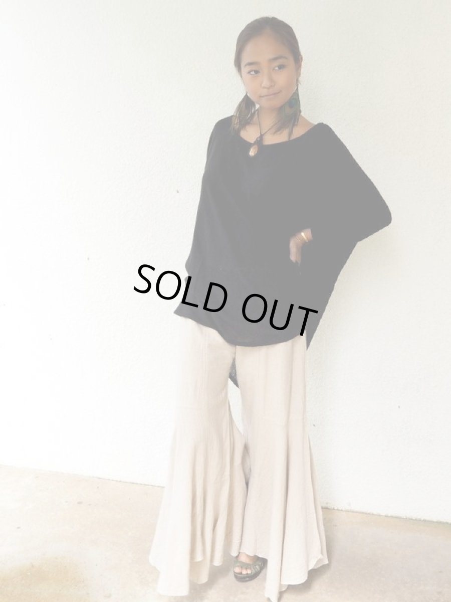 画像9: 10%OFF!! *＊Mサイズ抹茶１枚再入荷！ukA earth アシンメトリーヒラヒラパンツ- リネン×コットン - (9)