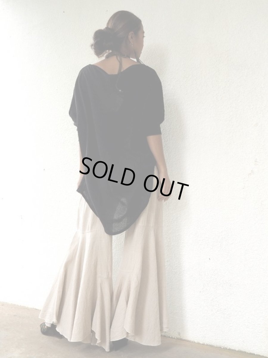 画像8: 10%OFF!! *＊Mサイズ抹茶１枚再入荷！ukA earth アシンメトリーヒラヒラパンツ- リネン×コットン - (8)