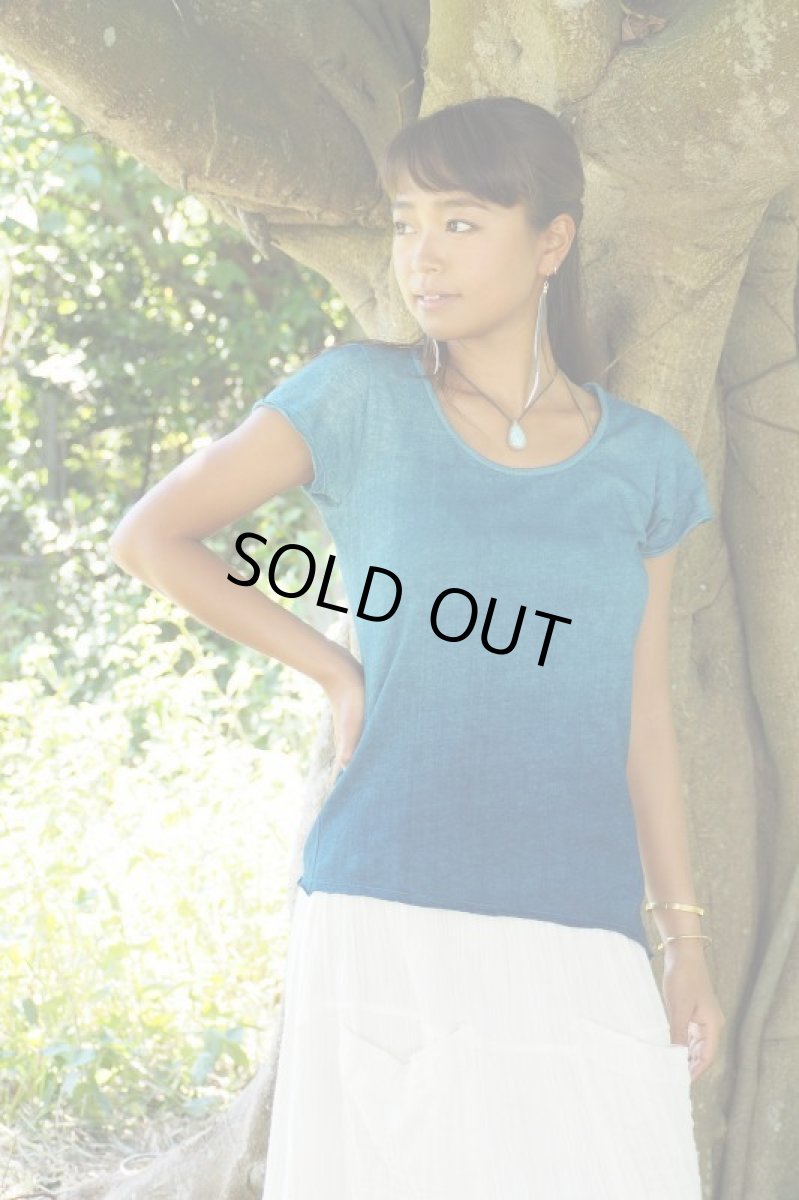 画像4: 型染め　藍染　Wing Tee　Organic Hemp cotton ２種類　ukA x chill no ki　コラボ (4)