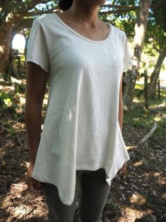 *＊Organic Cotton x Hemp アシンメトリーTシャツ ６colors -ukA original-