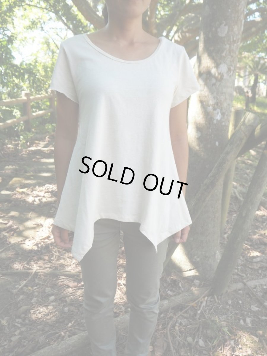 画像8: すみれアウトレットのみ　ラスト１！*＊Organic Cotton x Hemp アシンメトリーTシャツ ６colors -ukA original- (8)