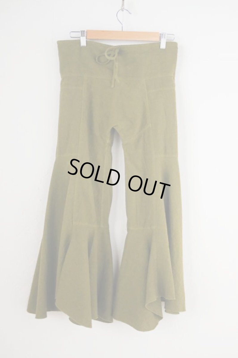 画像17: 10%OFF!! *＊Mサイズ抹茶１枚再入荷！ukA earth アシンメトリーヒラヒラパンツ- リネン×コットン - (17)