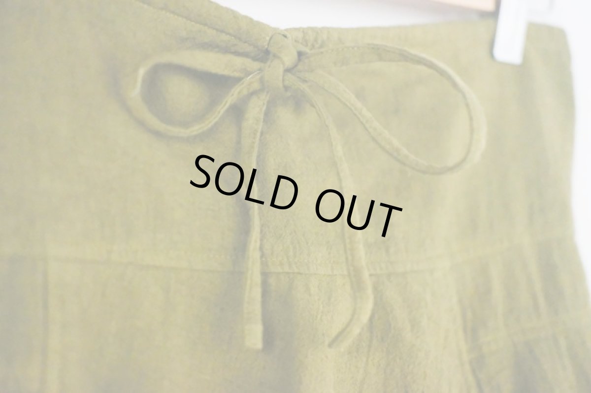 画像20: 10%OFF!! *＊Mサイズ抹茶１枚再入荷！ukA earth アシンメトリーヒラヒラパンツ- リネン×コットン - (20)