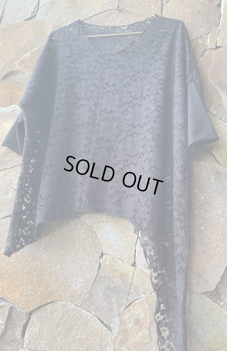 画像6: ブラックのみ！Asymmetry Dolman Sleeve　レース　２カラー　NOMAD WORLD [直送アイテム]　送料無料対象外 (6)