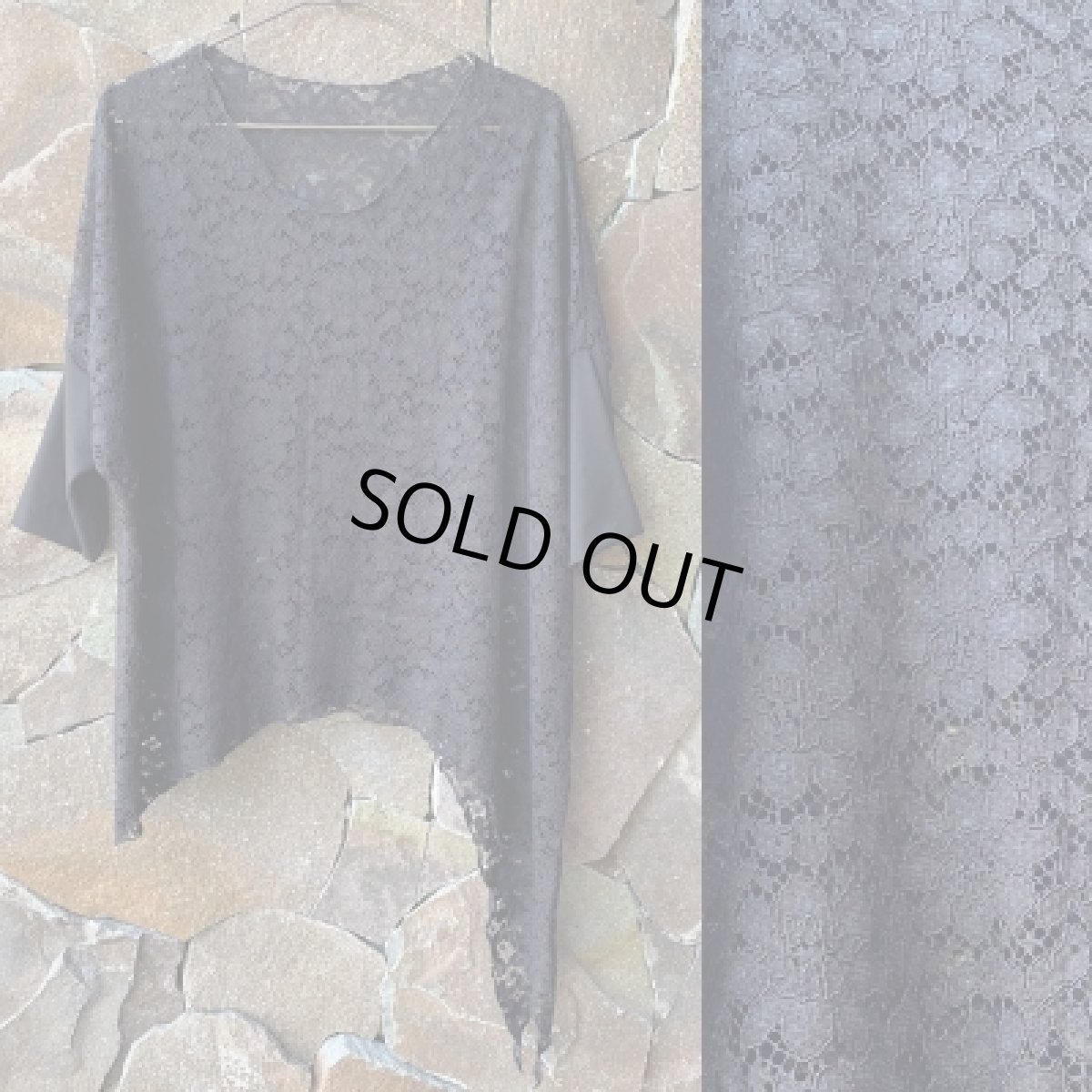 画像4: ブラックのみ！Asymmetry Dolman Sleeve　レース　２カラー　NOMAD WORLD [直送アイテム]　送料無料対象外 (4)