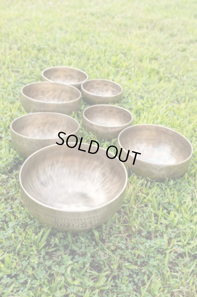 画像6: 希少!プロ演奏用フルムーンボウル7個セット 直筆証明書付き Himalayan sounds 【ブランド直送】 (6)