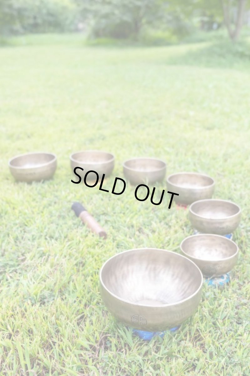 画像17: 希少!プロ演奏用フルムーンボウル7個セット 直筆証明書付き Himalayan sounds 【ブランド直送】 (17)