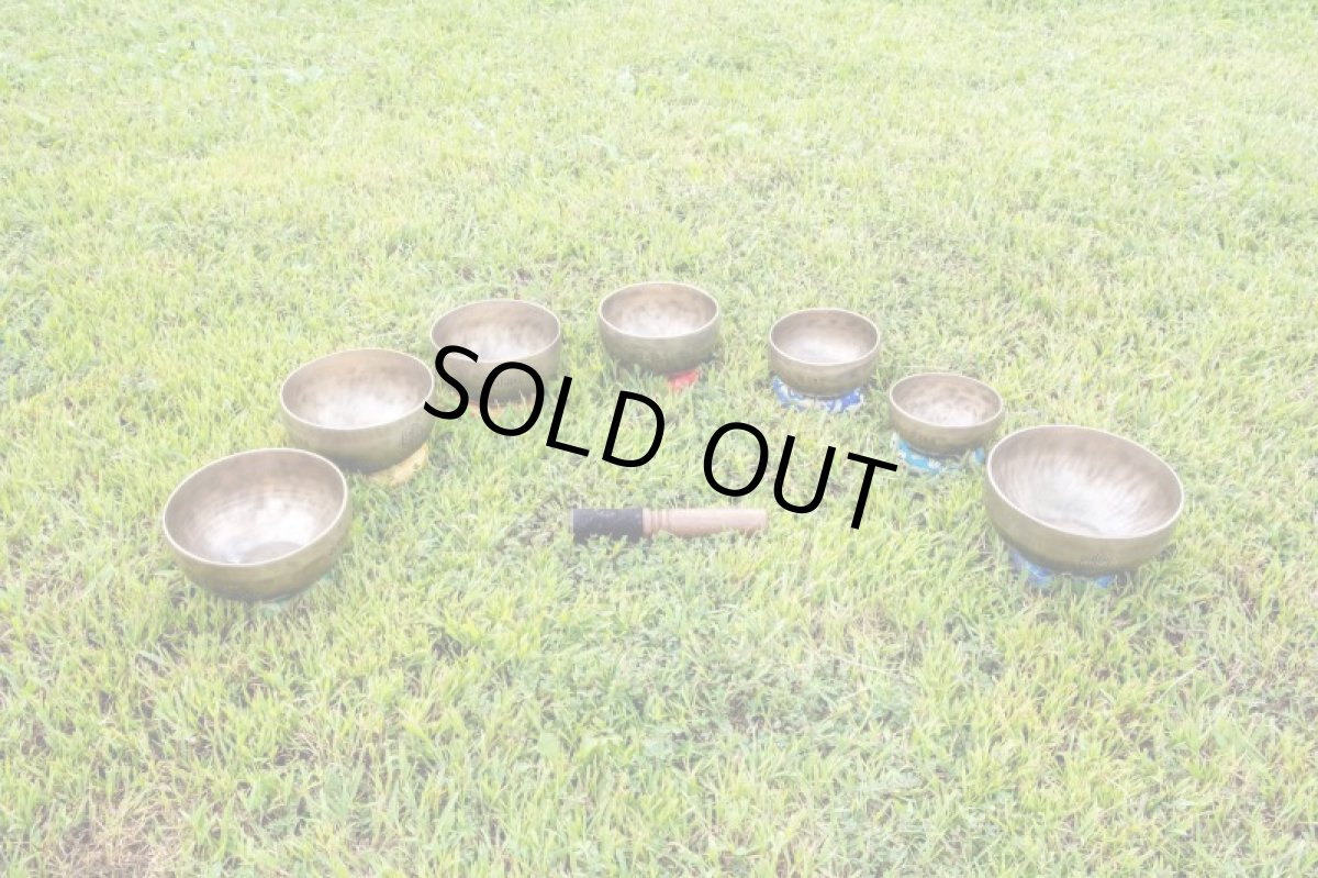 画像2: 希少!プロ演奏用フルムーンボウル7個セット 直筆証明書付き Himalayan sounds 【ブランド直送】 (2)