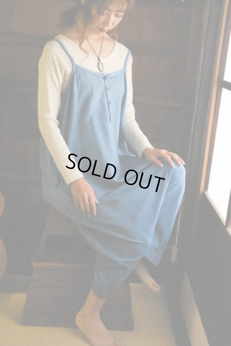 画像3: Bのみ ラスト1!各1点もの サロペット~フラワーオブライフ 宇宙染め 3種類  ukA x chill noki コラボ  (3)