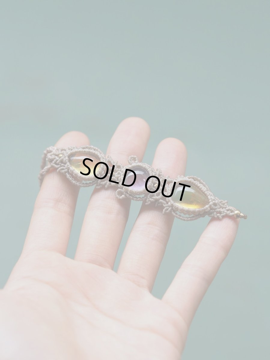 画像17: 30%OFF!!   レモンクォーツ＆アメジストのみ　ラスト１！三つ石・マクラメペンダント（シトリン＆アメジスト・レモンクォーツ＆アメジスト）２種類　Stones spirit (17)