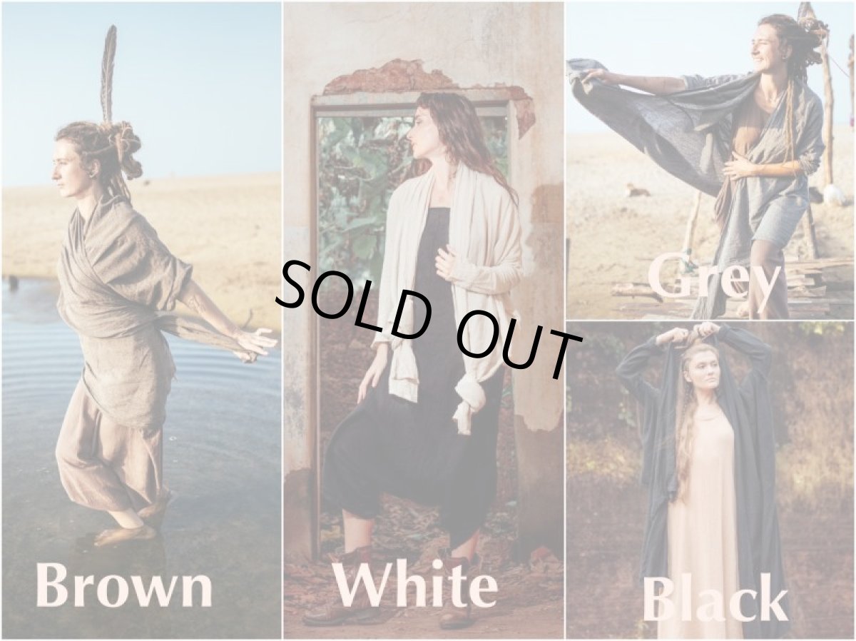 画像17: ブラックのみ　ラスト1！カディ　ローコットンカーディガン　４カラー　Brahmi Crafts (17)