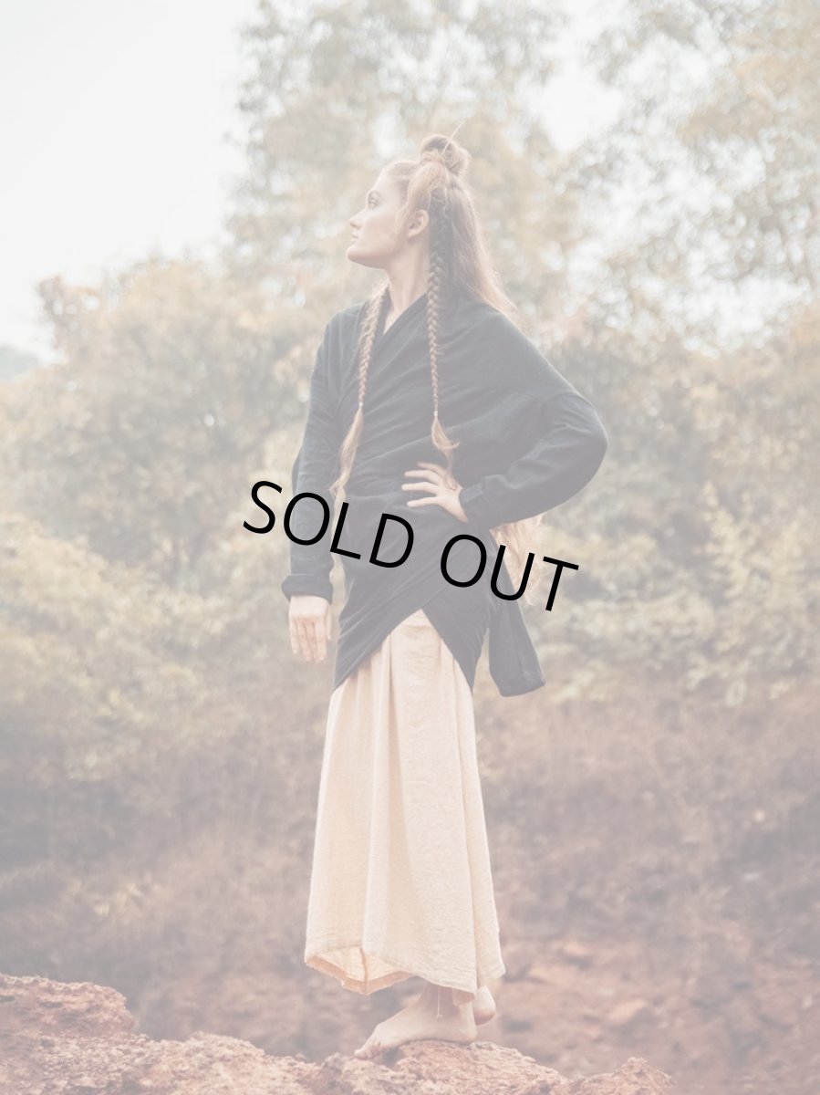 画像8: ブラックのみ　ラスト1！カディ　ローコットンカーディガン　４カラー　Brahmi Crafts (8)