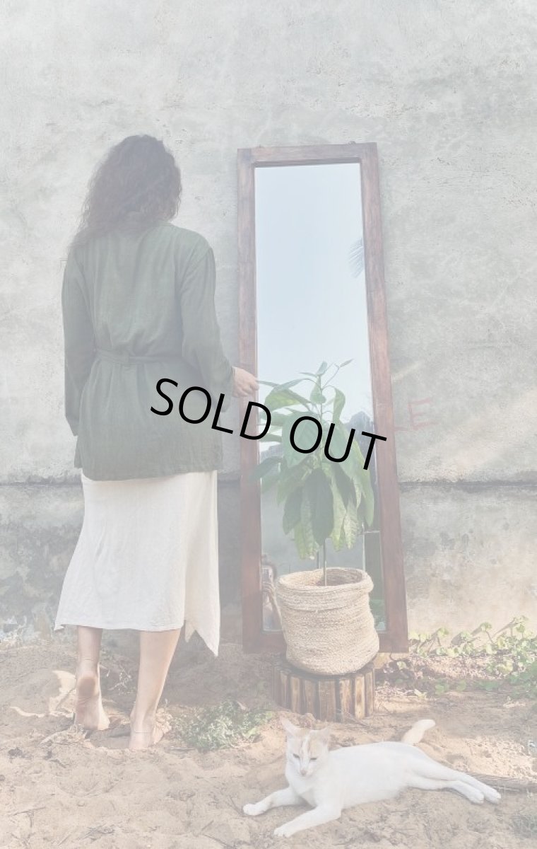 画像26: グリーンのみ！50%OFF!!  ユニセックス　ローシルク　KIMONOカーディガン　２カラー　Brahmi Crafts (26)