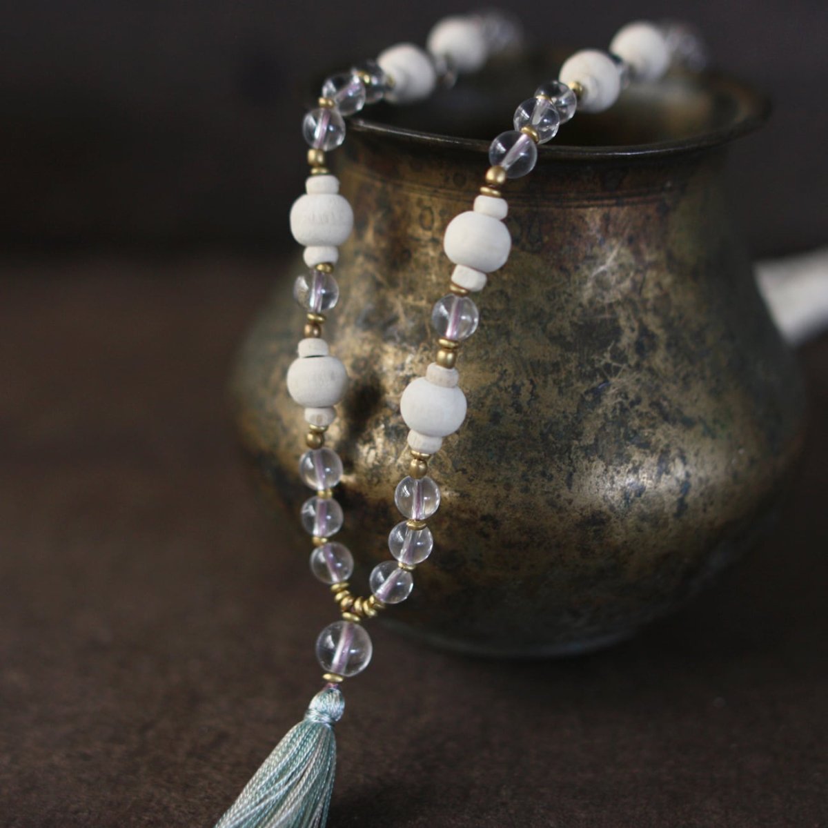 画像12: トゥルシーと天然石のマーラーネックレス　3種類 [受注オーダー] [直送アイテム] Vani (12)