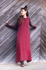 画像20: カディ　ローコットン　Boho Long Woman  Dress with Pockets and Hoodie　３カラー　Brahmi Crafts (20)