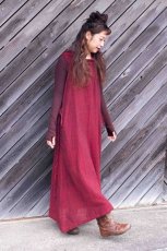 画像14: カディ　ローコットン　Boho Long Woman  Dress with Pockets and Hoodie　３カラー　Brahmi Crafts (14)