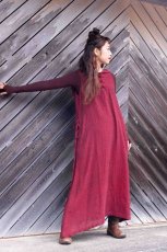 画像21: カディ　ローコットン　Boho Long Woman  Dress with Pockets and Hoodie　３カラー　Brahmi Crafts (21)
