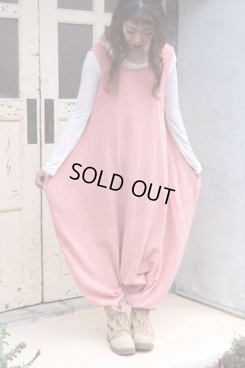 画像6: オレンジのみ！カディ　ローコットン　Boho Alibaba Style  Jumpsuit With Pockets　２カラー　Brahmi crafts (6)