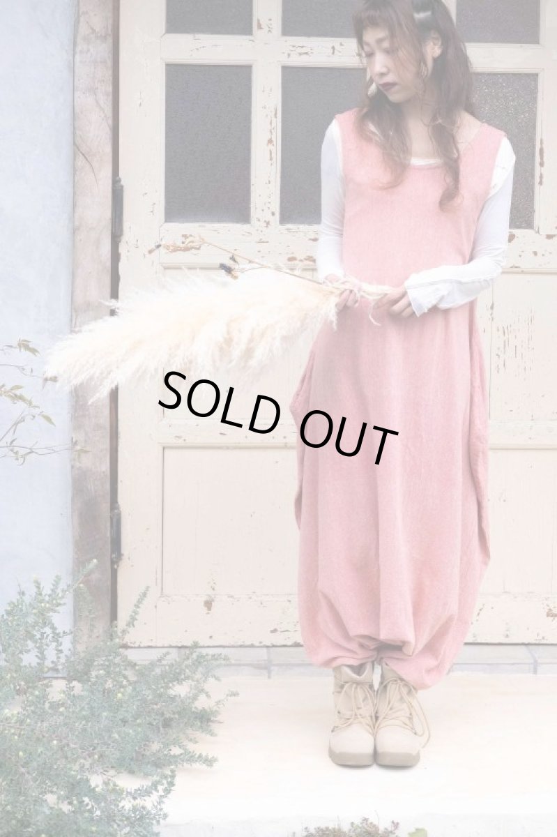 画像16: オレンジのみ！カディ　ローコットン　Boho Alibaba Style  Jumpsuit With Pockets　２カラー　Brahmi crafts (16)