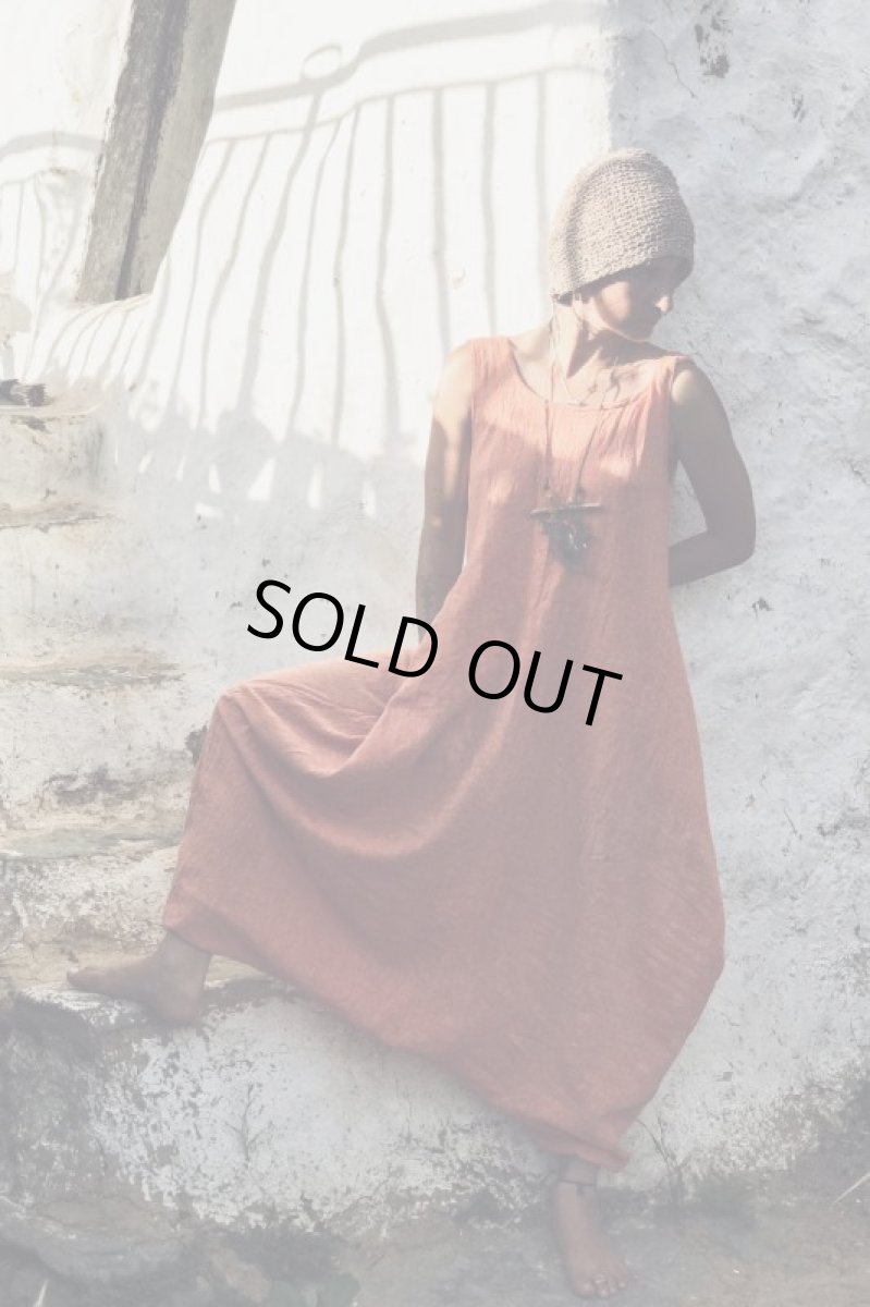 画像10: オレンジのみ！カディ　ローコットン　Boho Alibaba Style  Jumpsuit With Pockets　２カラー　Brahmi crafts (10)