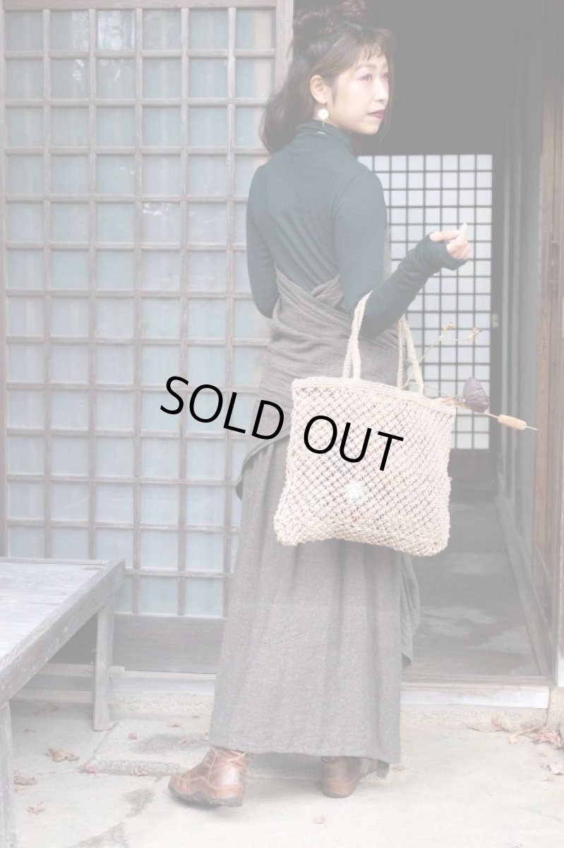 画像19: １点のみ　着こなし色々！カディ　ローコットン　Indian Style Boho Sari Woman  Dress　Brahmi crafts (19)