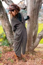 画像15: ラスト1！カディ　ローコットン　Kimono Style Wrapping   Long Dress　５カラー　Brahmi crafts (15)