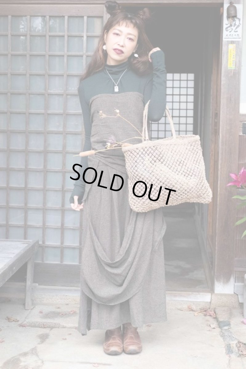 画像7: １点のみ　着こなし色々！カディ　ローコットン　Indian Style Boho Sari Woman  Dress　Brahmi crafts (7)