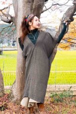 画像10: ラスト1！カディ　ローコットン　Kimono Style Wrapping   Long Dress　５カラー　Brahmi crafts (10)