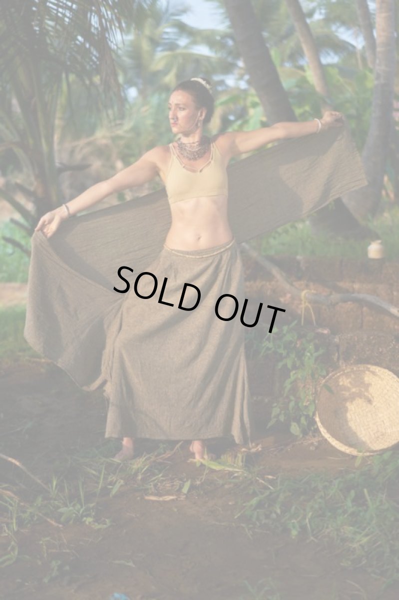 画像6: １点のみ　着こなし色々！カディ　ローコットン　Indian Style Boho Sari Woman  Dress　Brahmi crafts (6)