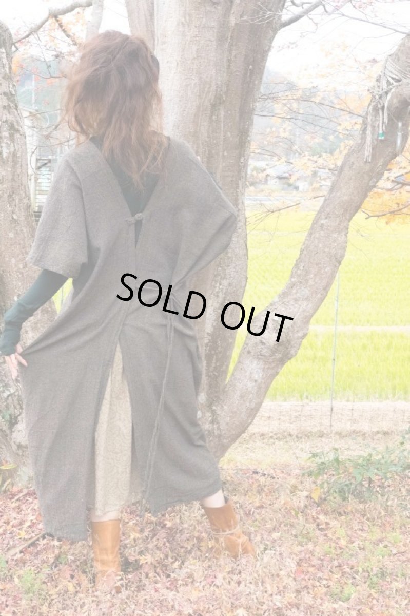 画像12: ラスト1！カディ　ローコットン　Kimono Style Wrapping   Long Dress　５カラー　Brahmi crafts (12)