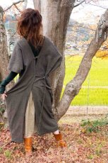 画像12: ラスト1！カディ　ローコットン　Kimono Style Wrapping   Long Dress　５カラー　Brahmi crafts (12)