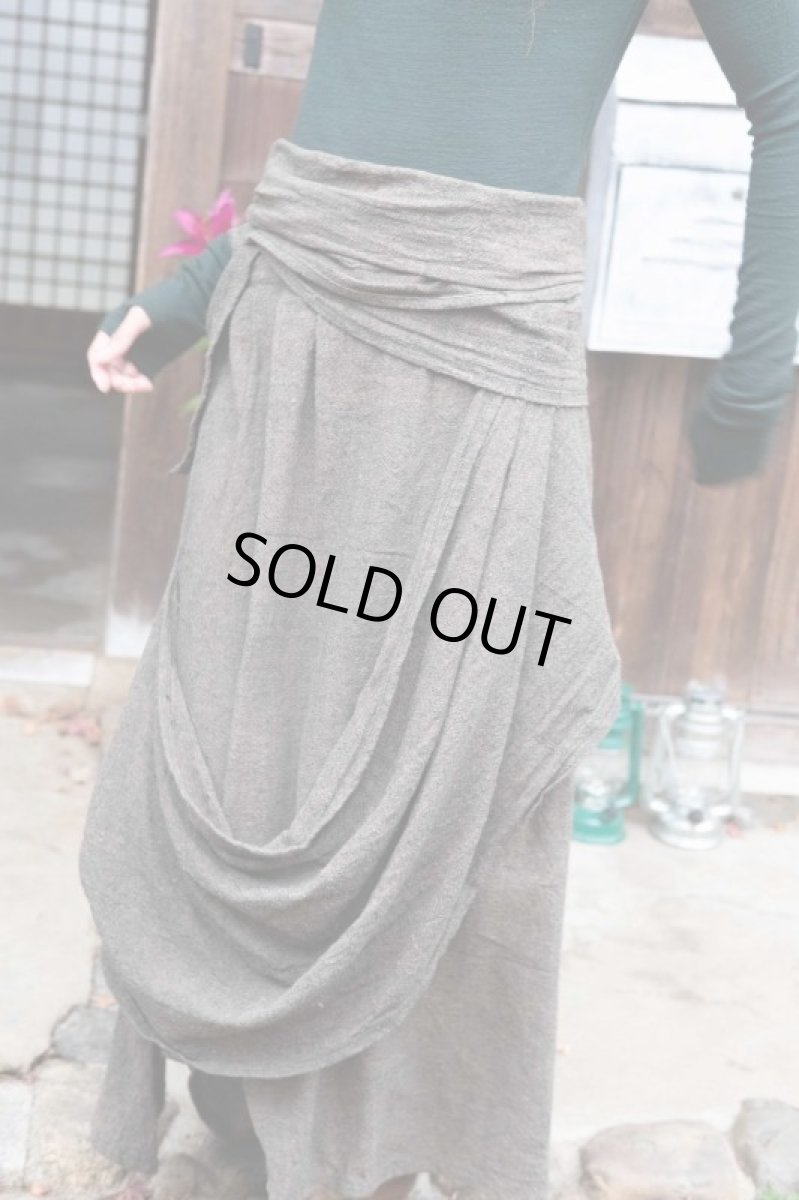 画像9: １点のみ　着こなし色々！カディ　ローコットン　Indian Style Boho Sari Woman  Dress　Brahmi crafts (9)