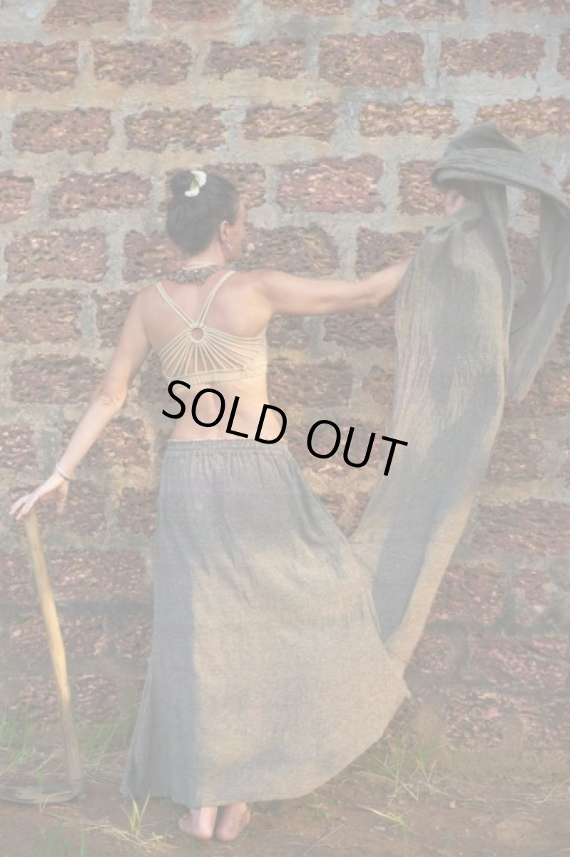 画像5: １点のみ　着こなし色々！カディ　ローコットン　Indian Style Boho Sari Woman  Dress　Brahmi crafts (5)