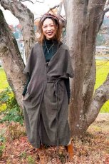 画像13: ラスト1！カディ　ローコットン　Kimono Style Wrapping   Long Dress　５カラー　Brahmi crafts (13)