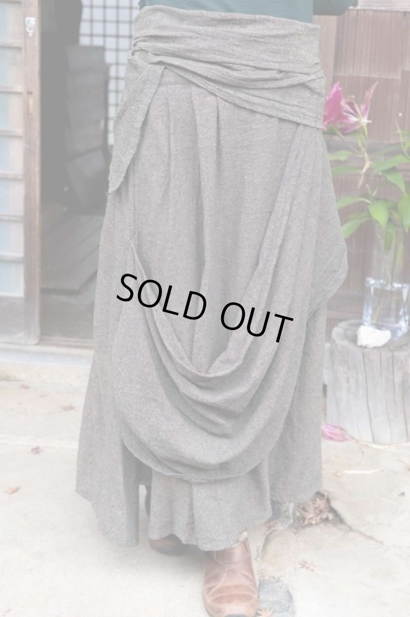 画像13: １点のみ　着こなし色々！カディ　ローコットン　Indian Style Boho Sari Woman  Dress　Brahmi crafts (13)