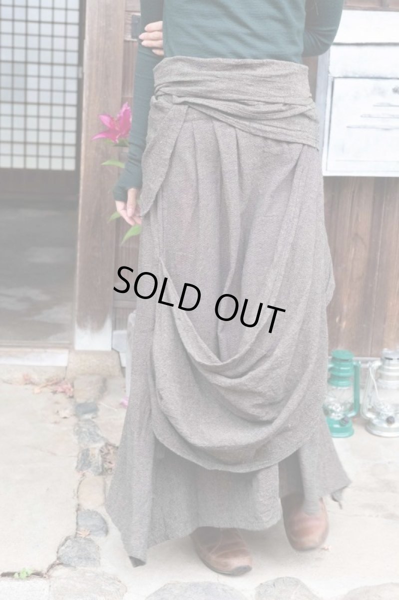 画像3: １点のみ　着こなし色々！カディ　ローコットン　Indian Style Boho Sari Woman  Dress　Brahmi crafts (3)