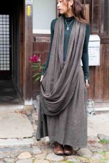 画像10: １点のみ　着こなし色々！カディ　ローコットン　Indian Style Boho Sari Woman  Dress　Brahmi crafts (10)