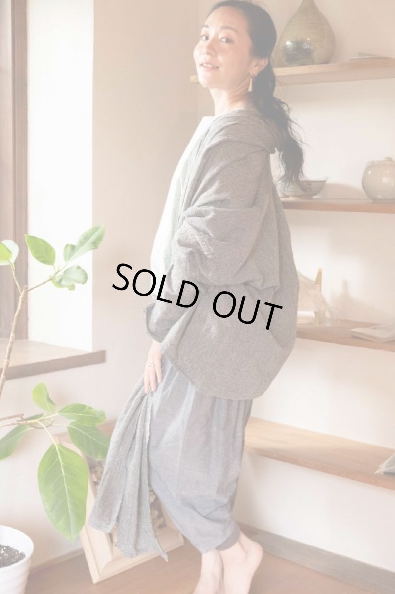 画像9: ブラックのみ　ラスト1！カディ　ローコットンカーディガン　４カラー　Brahmi Crafts (9)