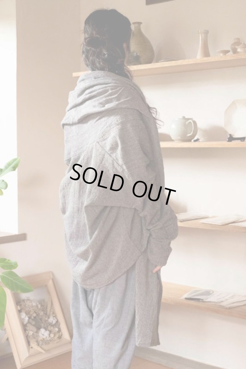 画像12: ブラックのみ　ラスト1！カディ　ローコットンカーディガン　４カラー　Brahmi Crafts (12)