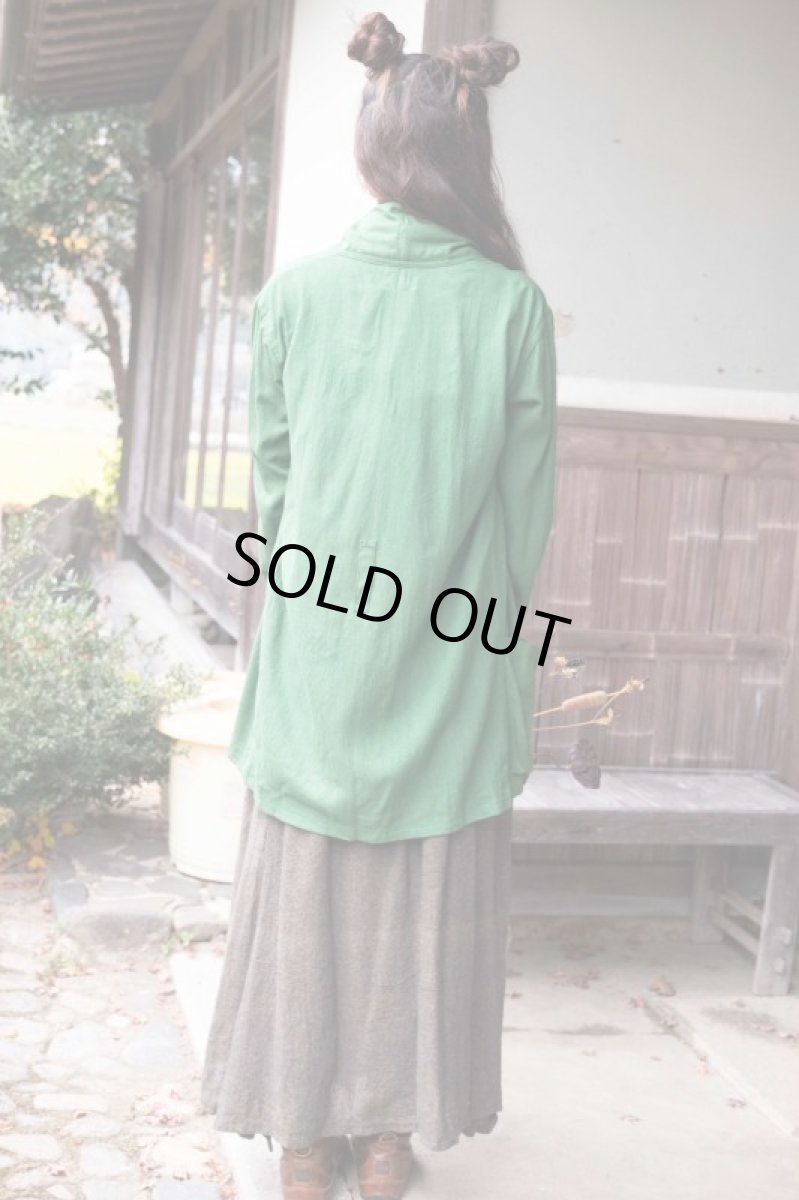 画像6: グリーンのみ！50%OFF!!  ユニセックス　ローシルク　KIMONOカーディガン　２カラー　Brahmi Crafts (6)