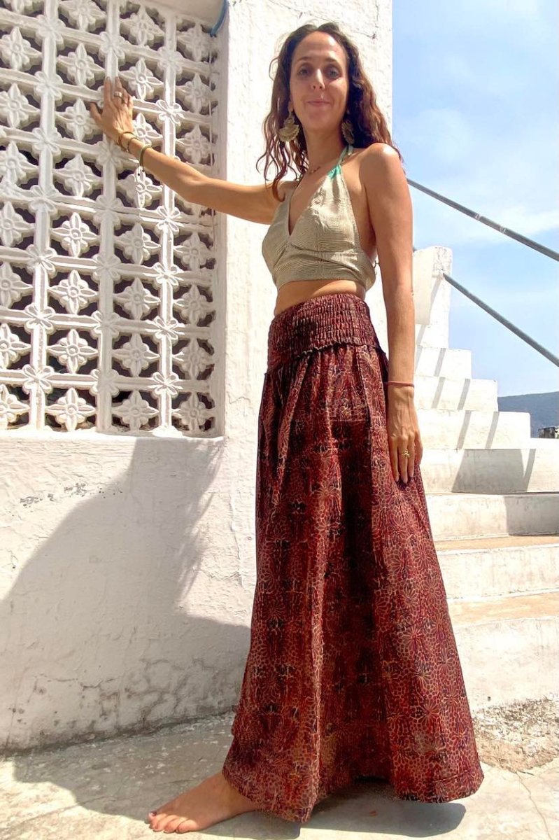 画像13: Gのみ　ラスト1！アジュラックブロックプリント　パラッツォワイドパンツ　16プリント　NATSUMI-YA (13)