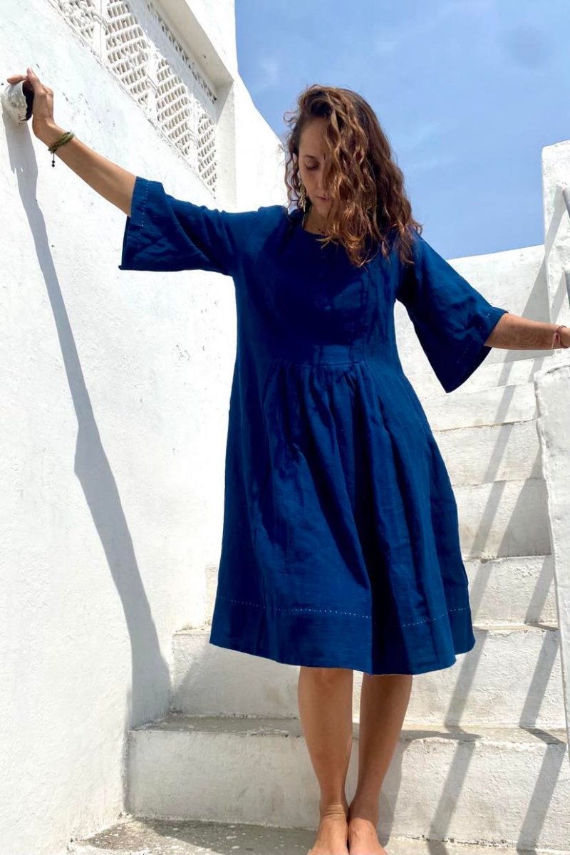 画像7: 1点のみ再入荷！オーガニックカラコットン　カディ　シータワンピース　NATSUMI-YA　[同時販売｝｛ブランド直送｝ (7)