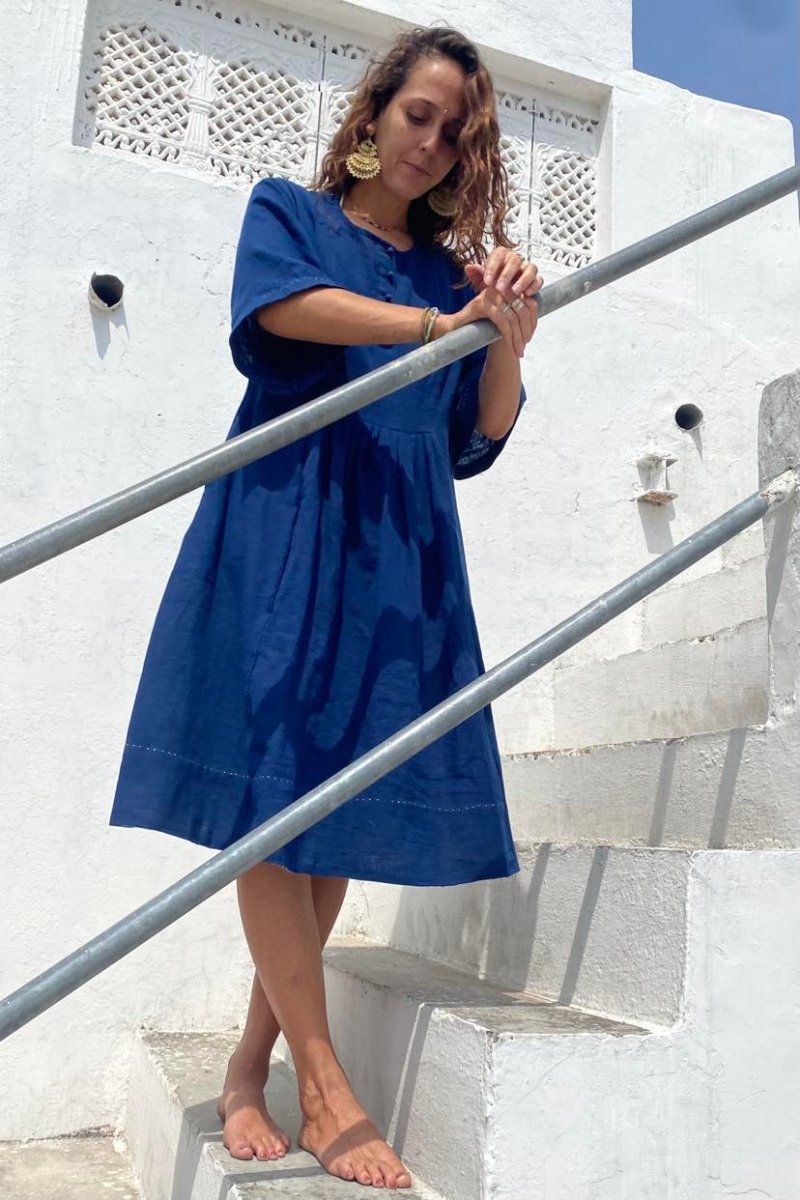 画像5: 1点のみ再入荷！オーガニックカラコットン　カディ　シータワンピース　NATSUMI-YA　[同時販売｝｛ブランド直送｝ (5)