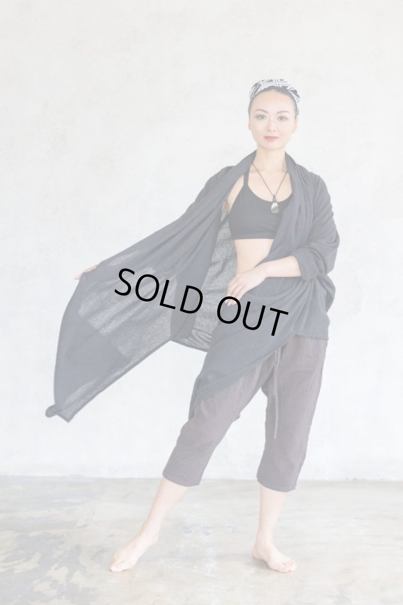 画像7: ブラックのみ　ラスト1！カディ　ローコットンカーディガン　４カラー　Brahmi Crafts (7)