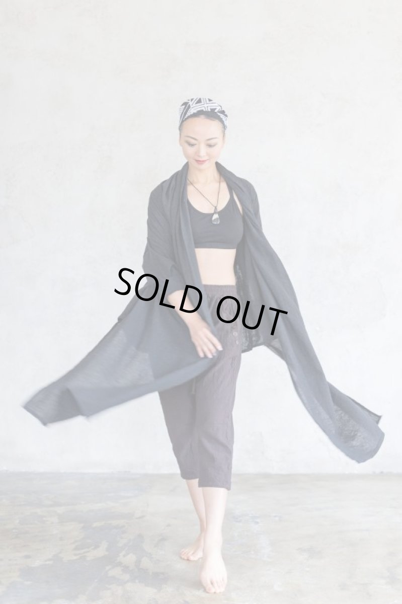 画像6: ブラックのみ　ラスト1！カディ　ローコットンカーディガン　４カラー　Brahmi Crafts (6)