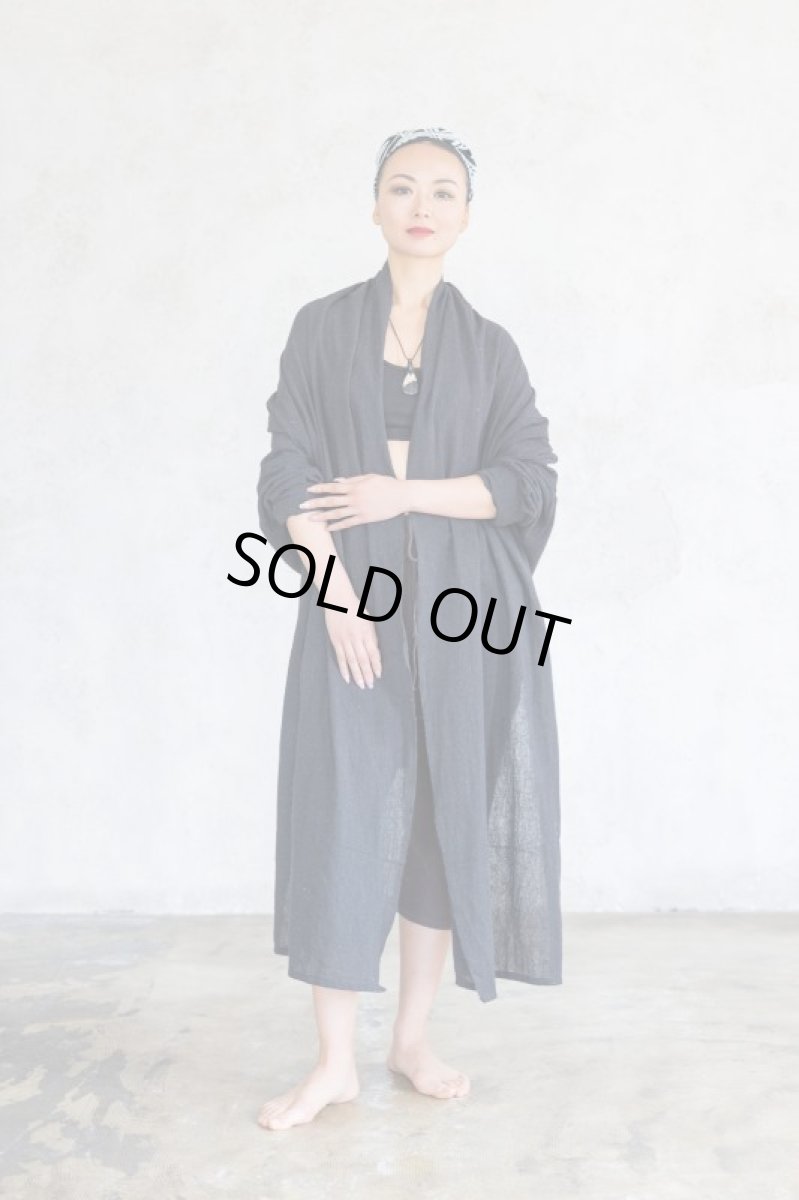 画像3: ブラックのみ　ラスト1！カディ　ローコットンカーディガン　４カラー　Brahmi Crafts (3)