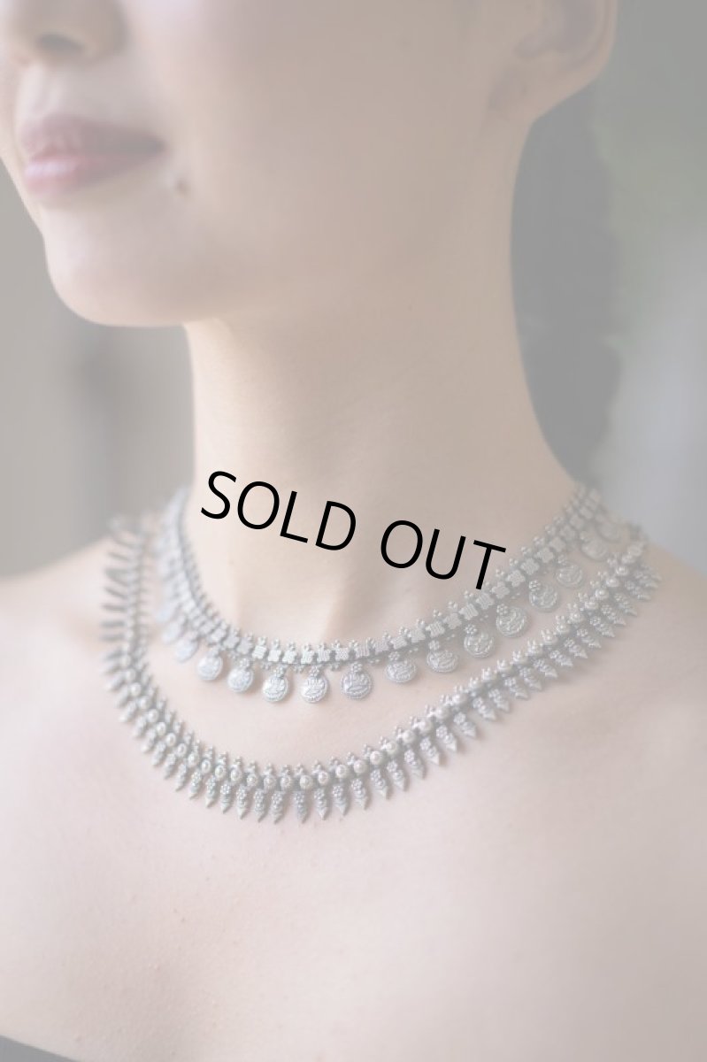 画像1: 30%OFF!! Aのみ！各１点もの　ラジャスタン　シルバーネックレス　２種類 (1)