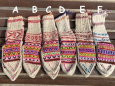 画像2: 手紡ぎヒマラヤウール　手編み クルソックス　10種類　NATSUMI-YA (2)