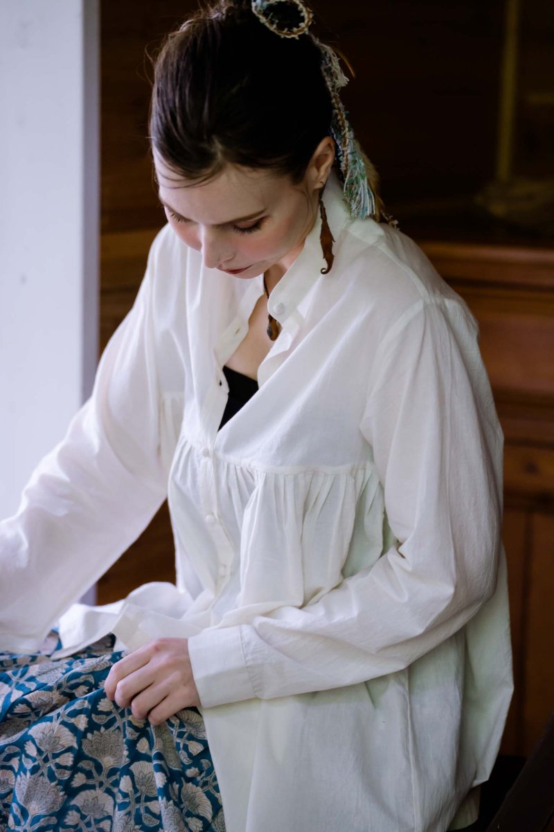 画像18: 10%OFF!! 在庫僅か！Rabari tops コットンくるみボタンまたはリネン  NATSUMI-YA (18)